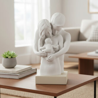 Scultura Famiglia Sentiment H. 27 cm.