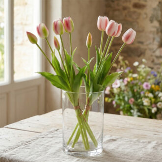 Bouquet di tulipani da 5 pezzi con foglie H40 EDG