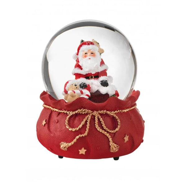 palla di neve brandani con decoro babbo Natale