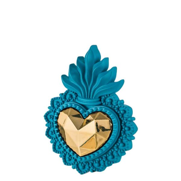 cuore ex voto blu ottanio e verde bongelli