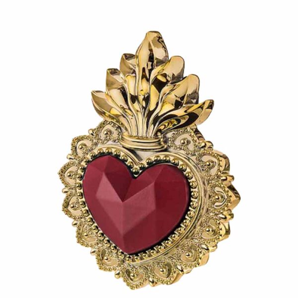 cuore ex voto oro e rosso bongelli