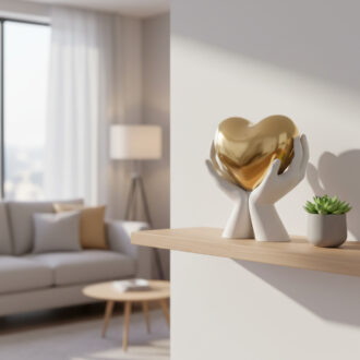 scultura mani cuore Bongelli