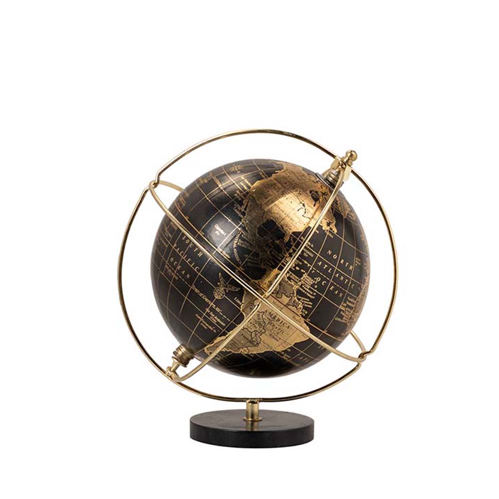 Mappamondo Oro e Nero Piccolo