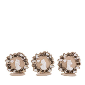 Decorazione Sposini In Legno