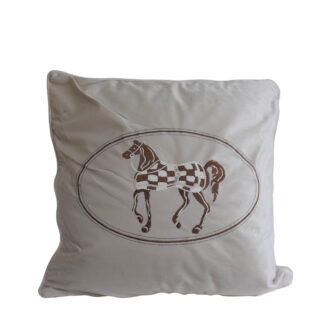 cuscino in velluto cavallo