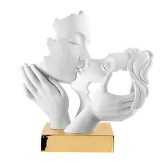 scultura coppia mani face oro bongelli