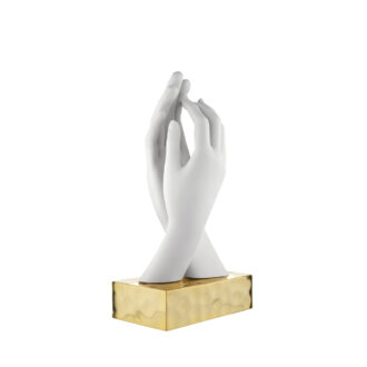 Scultura Mani Lisce bianca H.30