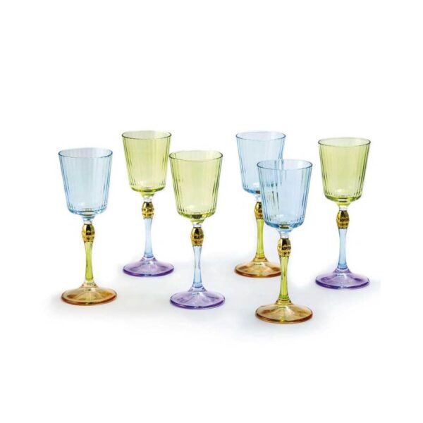 SET 6 CALICI LIQUORE 8 CL IN VETRO CRISTALLINO