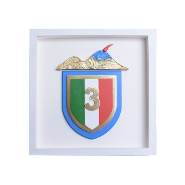 quadro con scudetto e vesuvio napoli allerìa