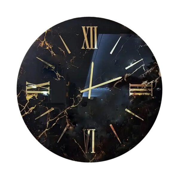 Moon Luxury - Orologio Effetto Marmo Nero
