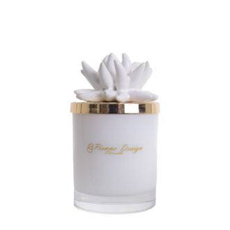 candela con corallo bianca pienne