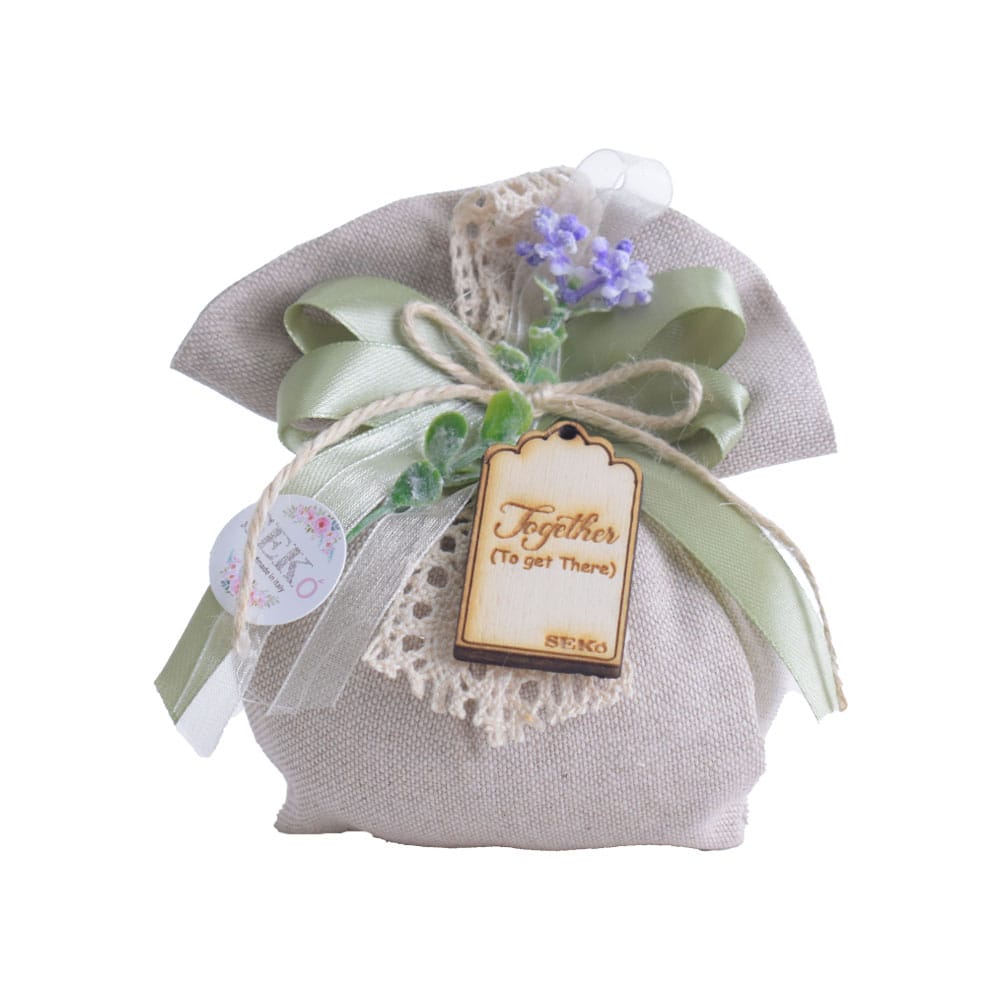 12 Sacchetti Di Garza Vuoti Per Lavanda – Cotone Bianco Con Stampa Floreale, Cordino Incluso, 7,5x15,5 Cm
