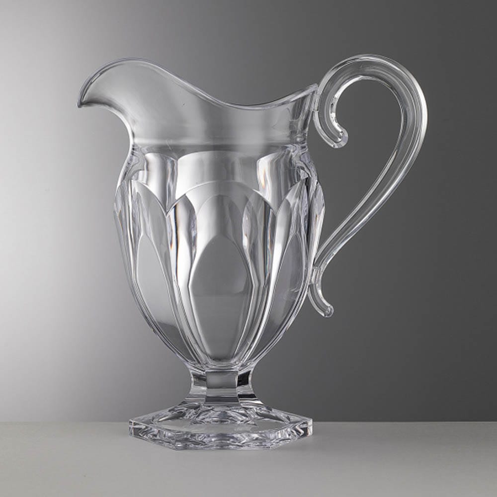 Brocca Imperial SMALTO Bianco Mario Luca Giusti – Cristallo Acrilico, 1,5L, Altezza 32 Cm, Design Pop Per Interni E Esterni