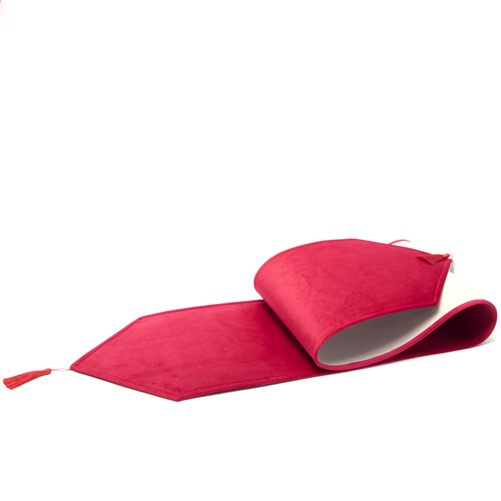 Noleggio runner velluto cm. 200x40 rosso per Catering