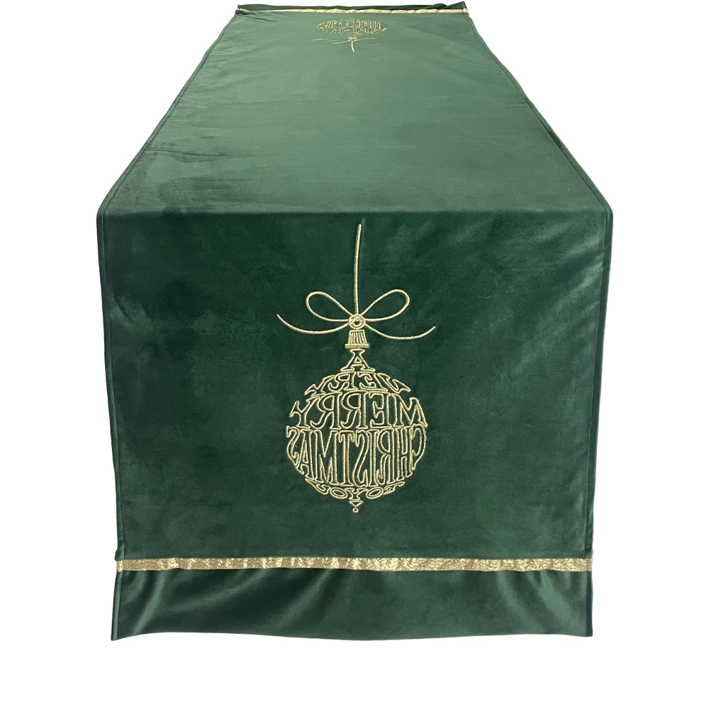 Runner Christmas ball verde Clodette