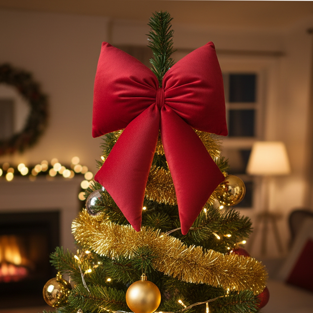 Fiocco velluto rosso clodette