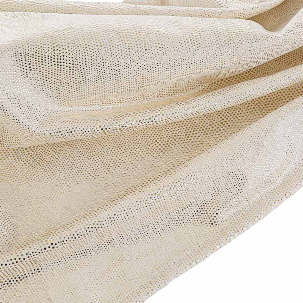 tovaglia velvet panna con dettagli oro Le Stelle145 x 270 cm e 145 x 300 cm