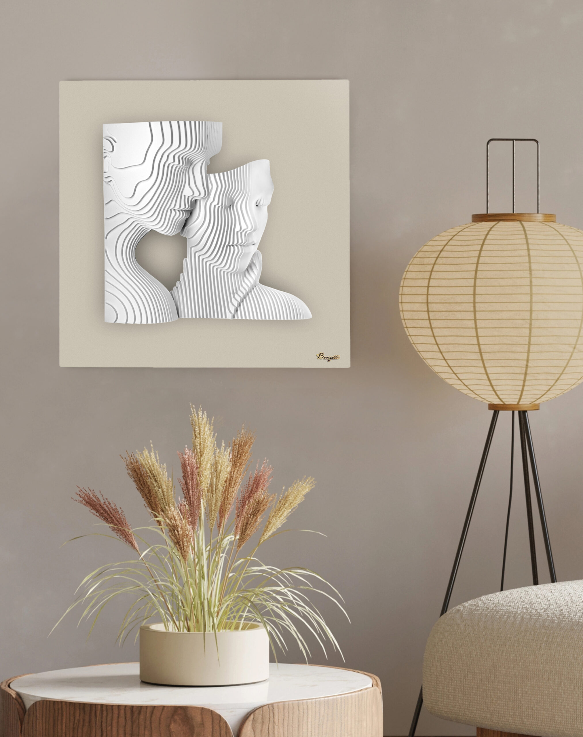 Quadro Visi Stilizzati Nocciola 50x50 Bongelli Preziosi