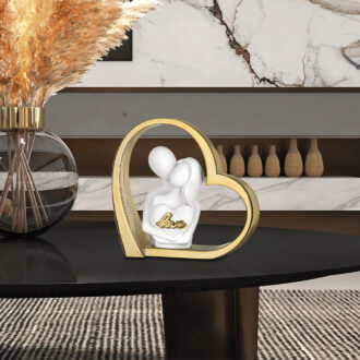 statuina cuore coppia love Bongelli