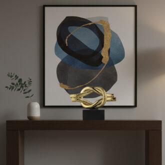 Scultura Nodo Basso Base Nera Bongelli