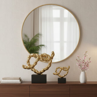 Scultura Nodo Cuore Base Nera