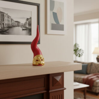 Corno con maschera Pulcinella Bongelli