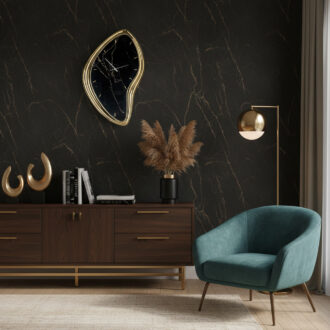 Orologio oro con quadrante nero effetto marmo Bongelli