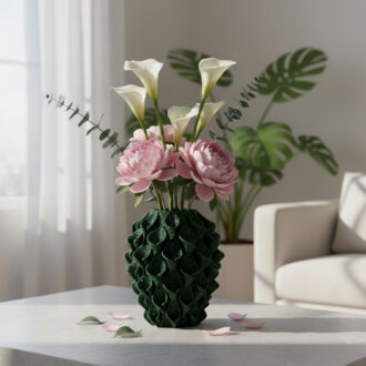 Vaso Fiore verde Glitter Melaverde