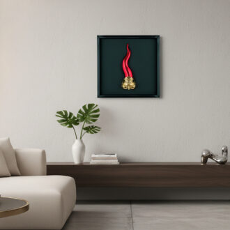 Quadro corno con maschera Bongelli