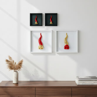 Quadretto Corno con maschera Pulcinella Bongelli