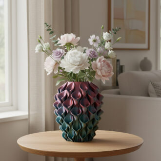 Vaso Fiore Multicolore H.25