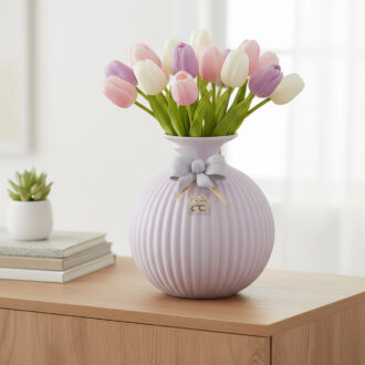 Vaso Sfera Con Fiocco