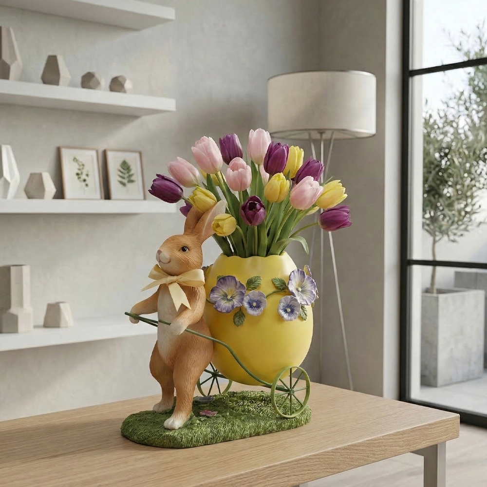 Vaso Uovo Con Coniglietto EDG