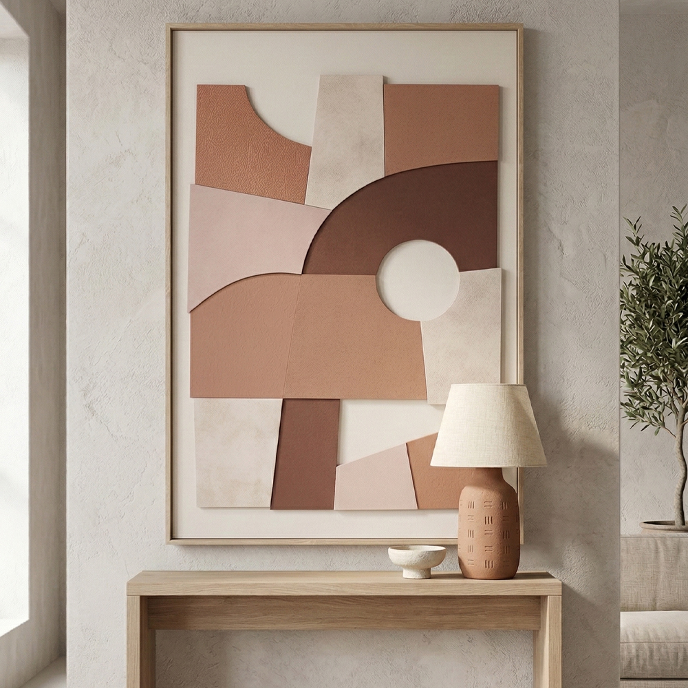 Tela Astratta Con Rilievo Garpe