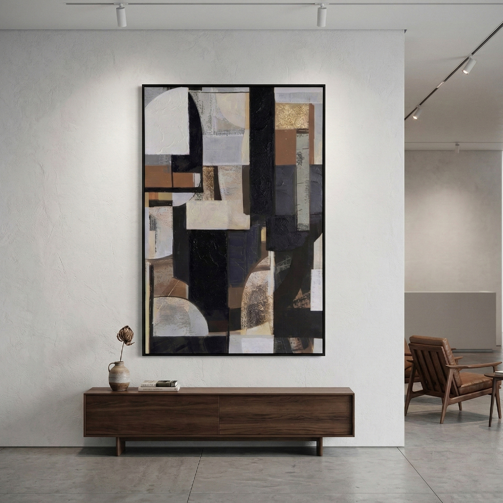 Tela Astratta Toni Neri Garpe