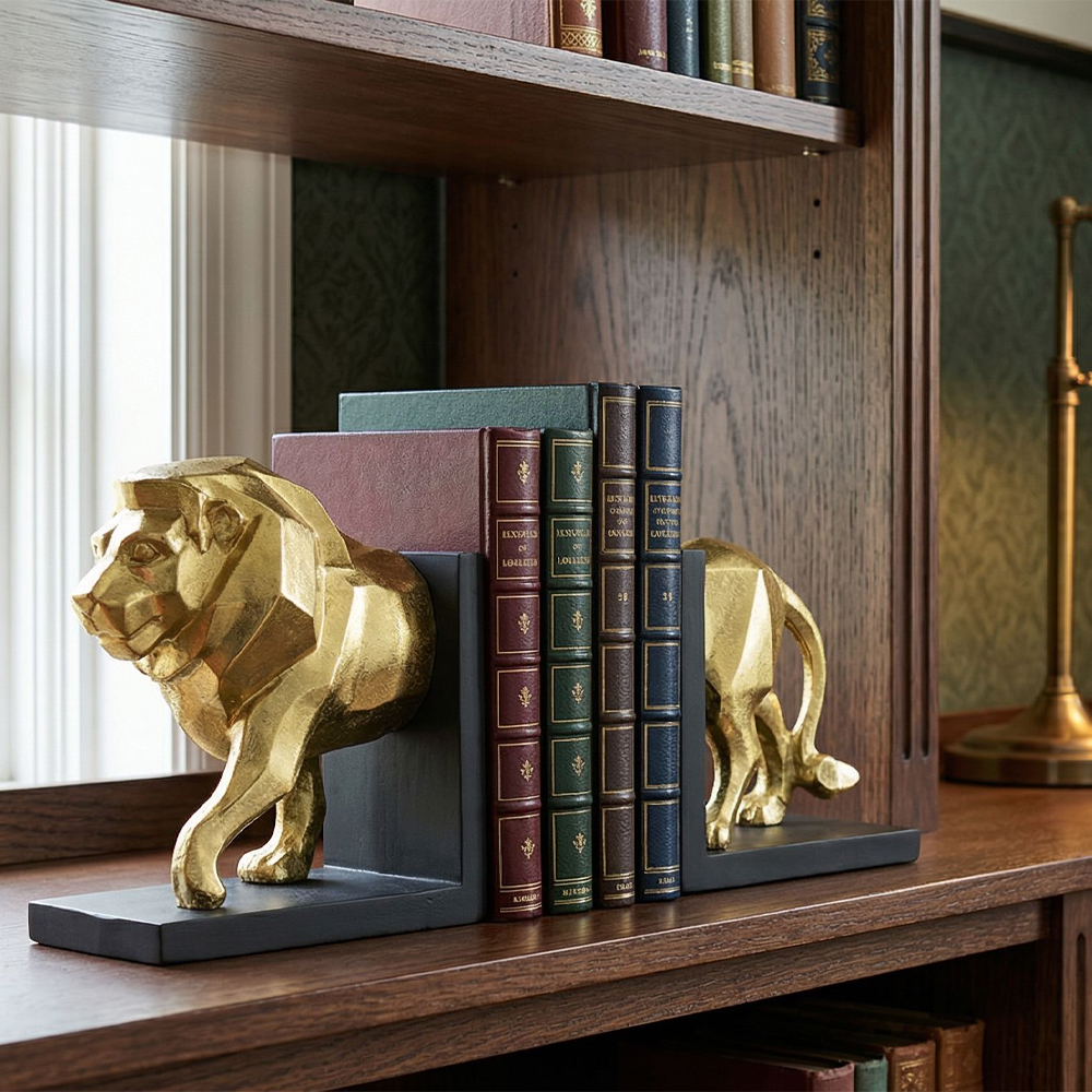 Coppia Fermalibri Leone Montemaggi