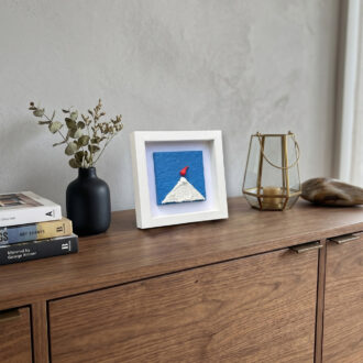 Quadretto Vesuvio Cornice Bianca