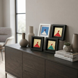 Quadretto Vesuvio Cornice Nera 14x14