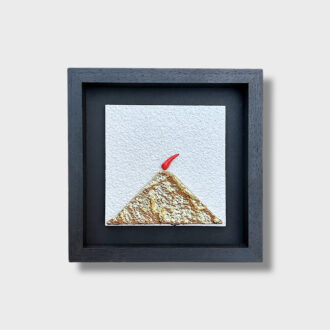 Quadretto Vesuvio Bianco e Oro Allerìa