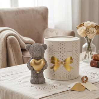 Orsetto roselline con cuore Henriette