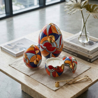 PICASSO CERAMIC EGG NOUR Bougie