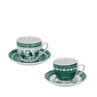 set 2 tazzine caffè Tuka Verde Brandani
