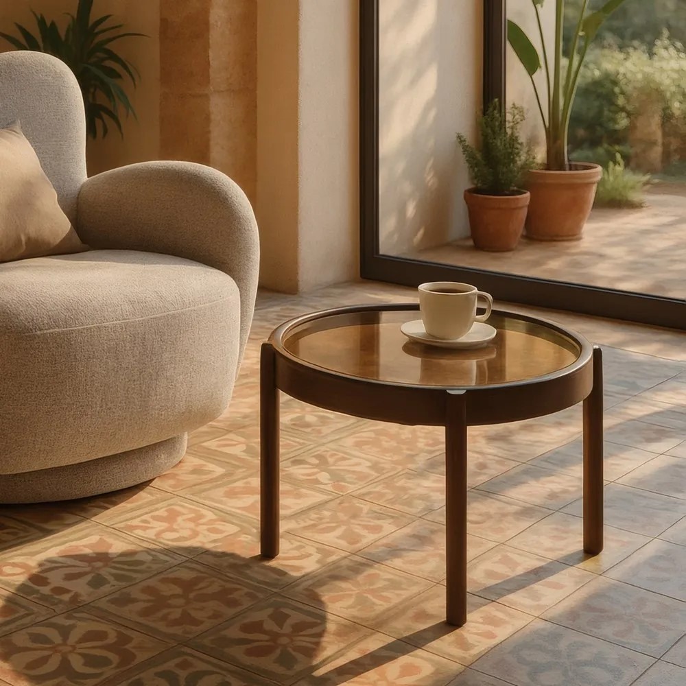 TAVOLINO MARRONE SCURO 61,50 X 61,50 X 43 CM IXIA